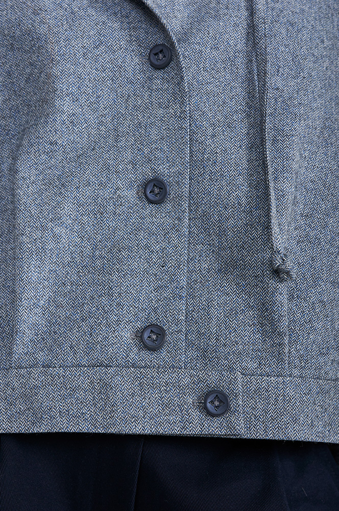 Куртка-сорочка кроп блакитна (КУ 09)